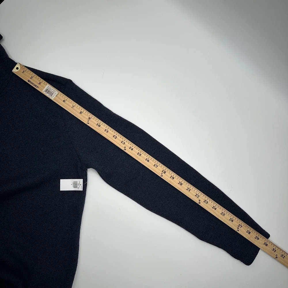 Old Navy Men Small Navy Blue Fleece Quarter Zip Pullover Sweater 610002-00-1 NWT
